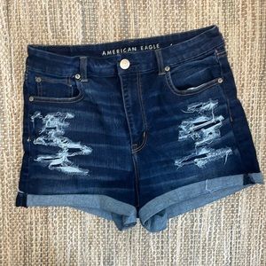 American Eagle Curvy High-Rise Shortie Shorts